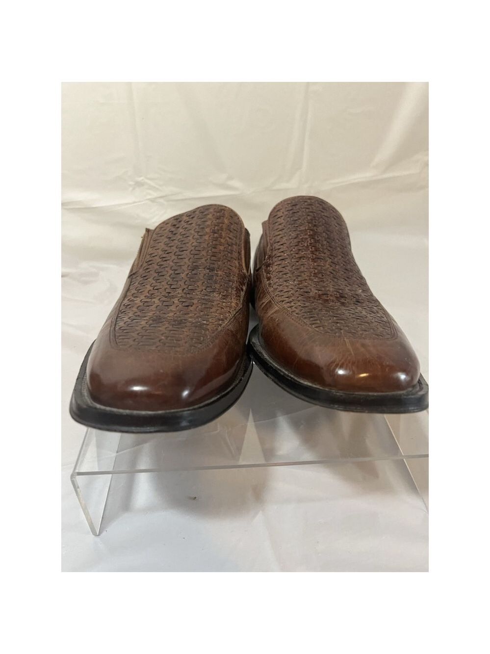 Johnston & Murphy Driver Woven Slip On Loafer size 8 M Brown - Picture 4 of 15